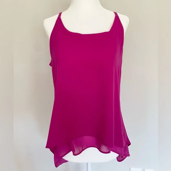DEX 1963 Double Layer Split-Back Fuchsia Tank - Picture 2 of 5